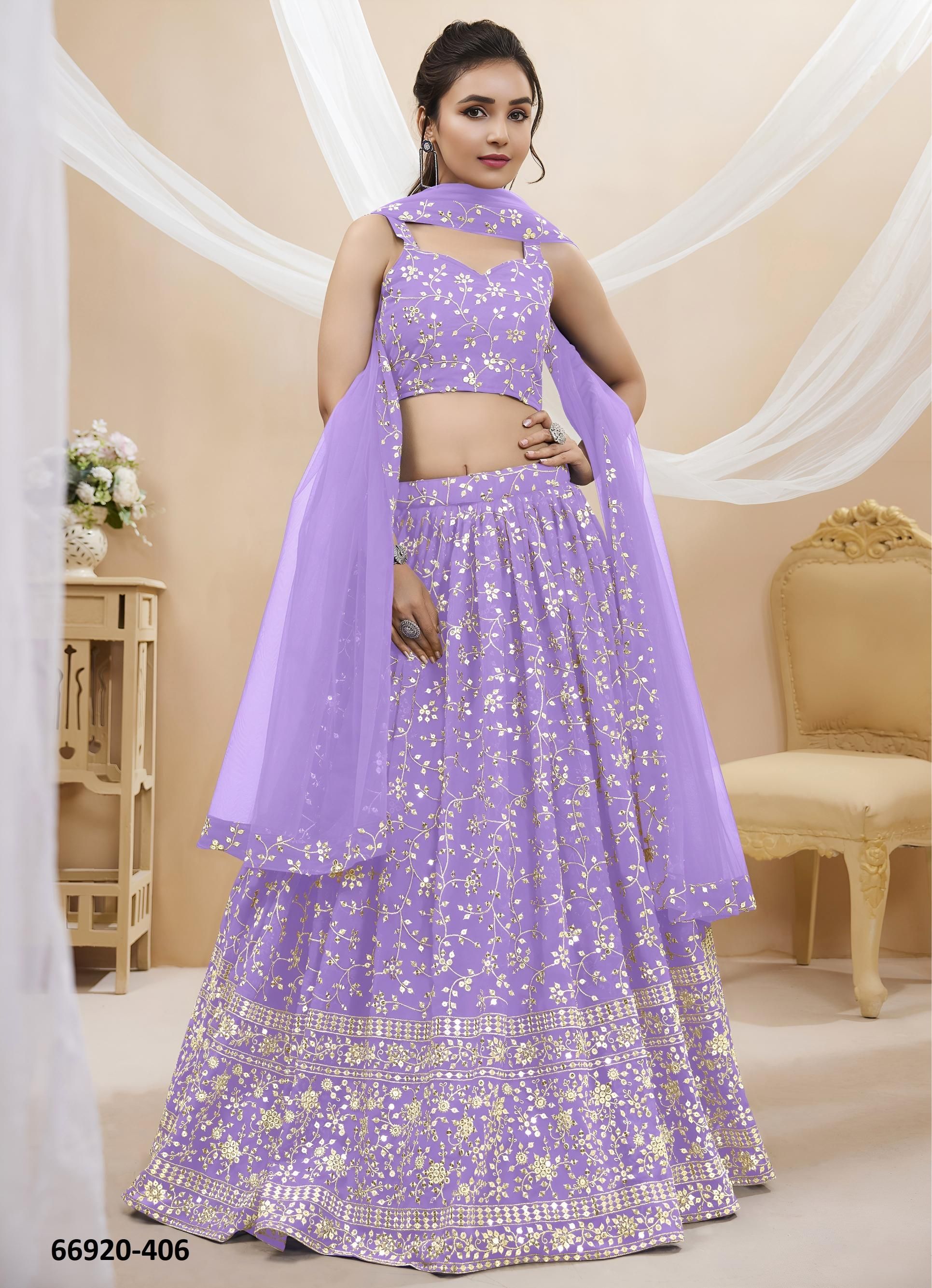 RUHANA 1 - Catalog # 66920 (Set of 6 Semi-Stitched Lehengas) RUHANA 1 - Catalog # 66920 (Set of 6 Semi-Stitched Lehengas)