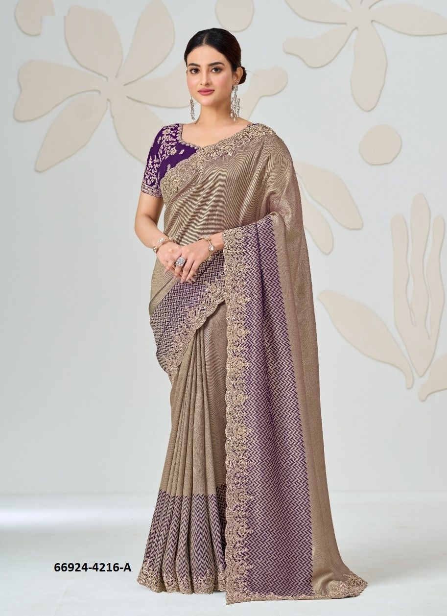 DESIGN 4216 COLORS - Catalog # 66924 (Set of 5 Sarees) DESIGN 4216 COLORS - Catalog # 66924 (Set of 5 Sarees)