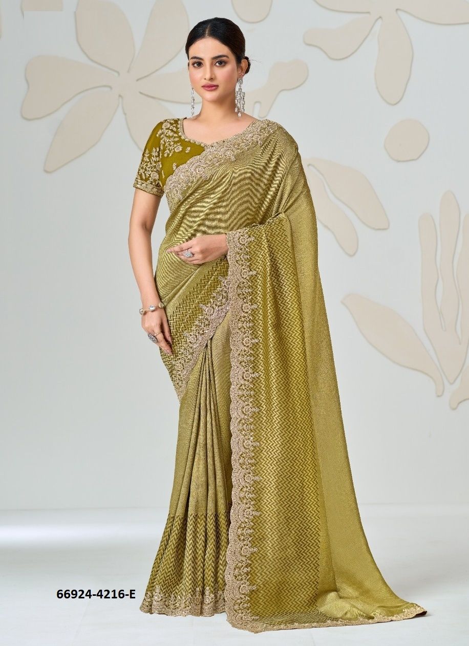 DESIGN 4216 COLORS - Catalog # 66924 (Set of 5 Sarees) DESIGN 4216 COLORS - Catalog # 66924 (Set of 5 Sarees)