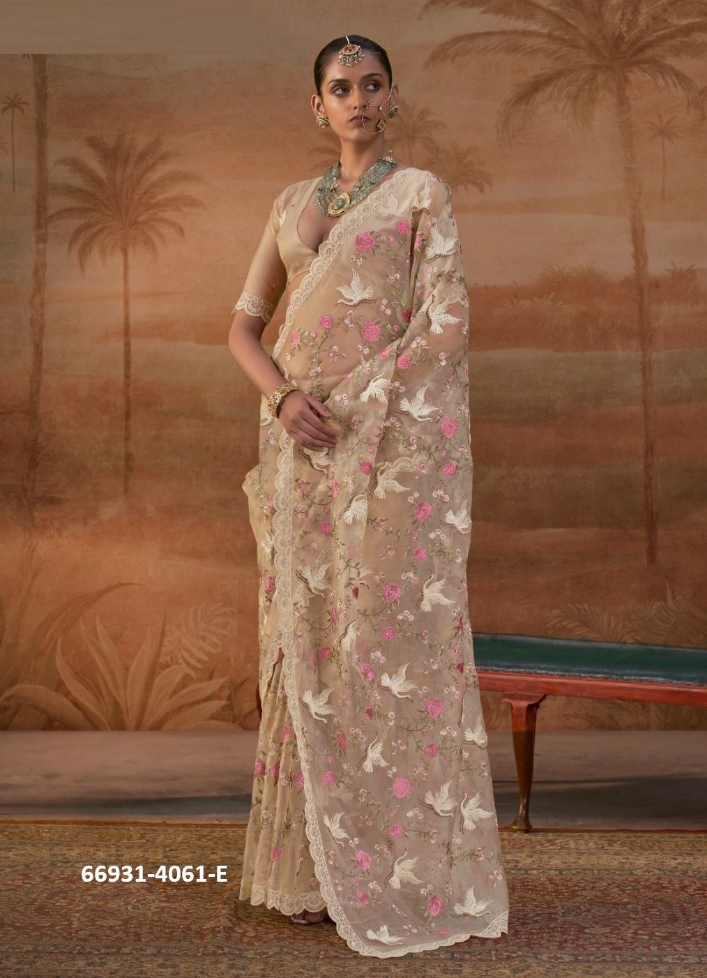 CHITRAKALA - Catalog # 66931 (Set of 6 Sarees) CHITRAKALA - Catalog # 66931 (Set of 6 Sarees)