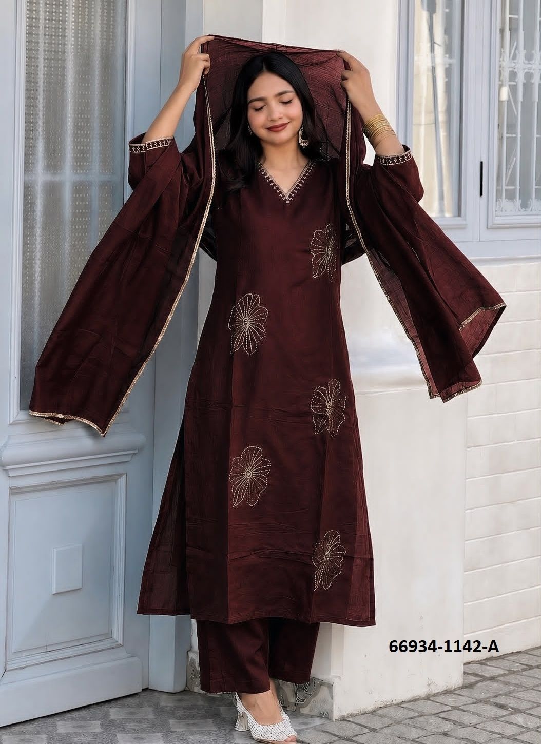 DESIGN 1143 - Catalog # 66934 (Set of 3 Readymade Salwar Suits) DESIGN 1143 - Catalog # 66934 (Set of 3 Readymade Salwar Suits)