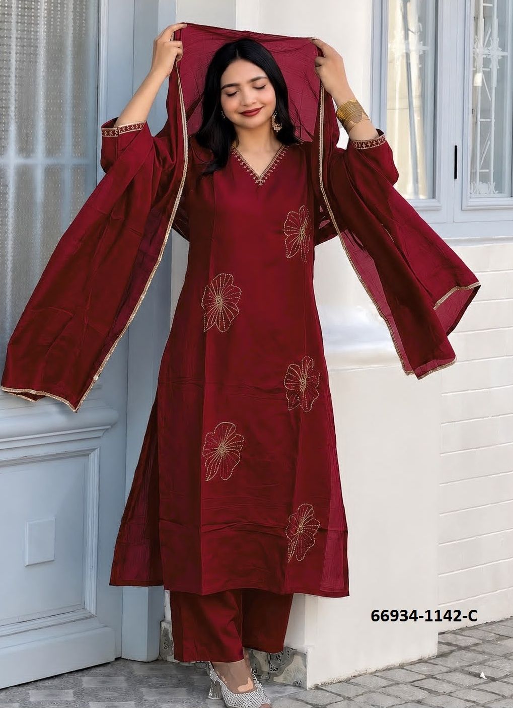 DESIGN 1143 - Catalog # 66934 (Set of 3 Readymade Salwar Suits) DESIGN 1143 - Catalog # 66934 (Set of 3 Readymade Salwar Suits)