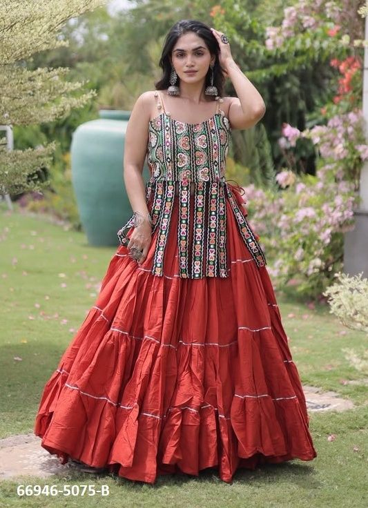 DESIGN 5075 - Catalog # 66946 (Set of 8 Readymade Lehengas) DESIGN 5075 - Catalog # 66946 (Set of 8 Readymade Lehengas)