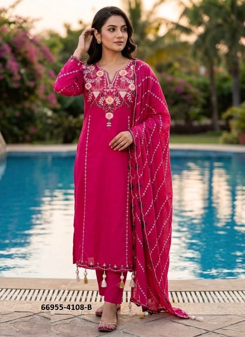 DESIGN 4108 - Catalog # 66955 (Set of 2 Readymade Salwar Suits)