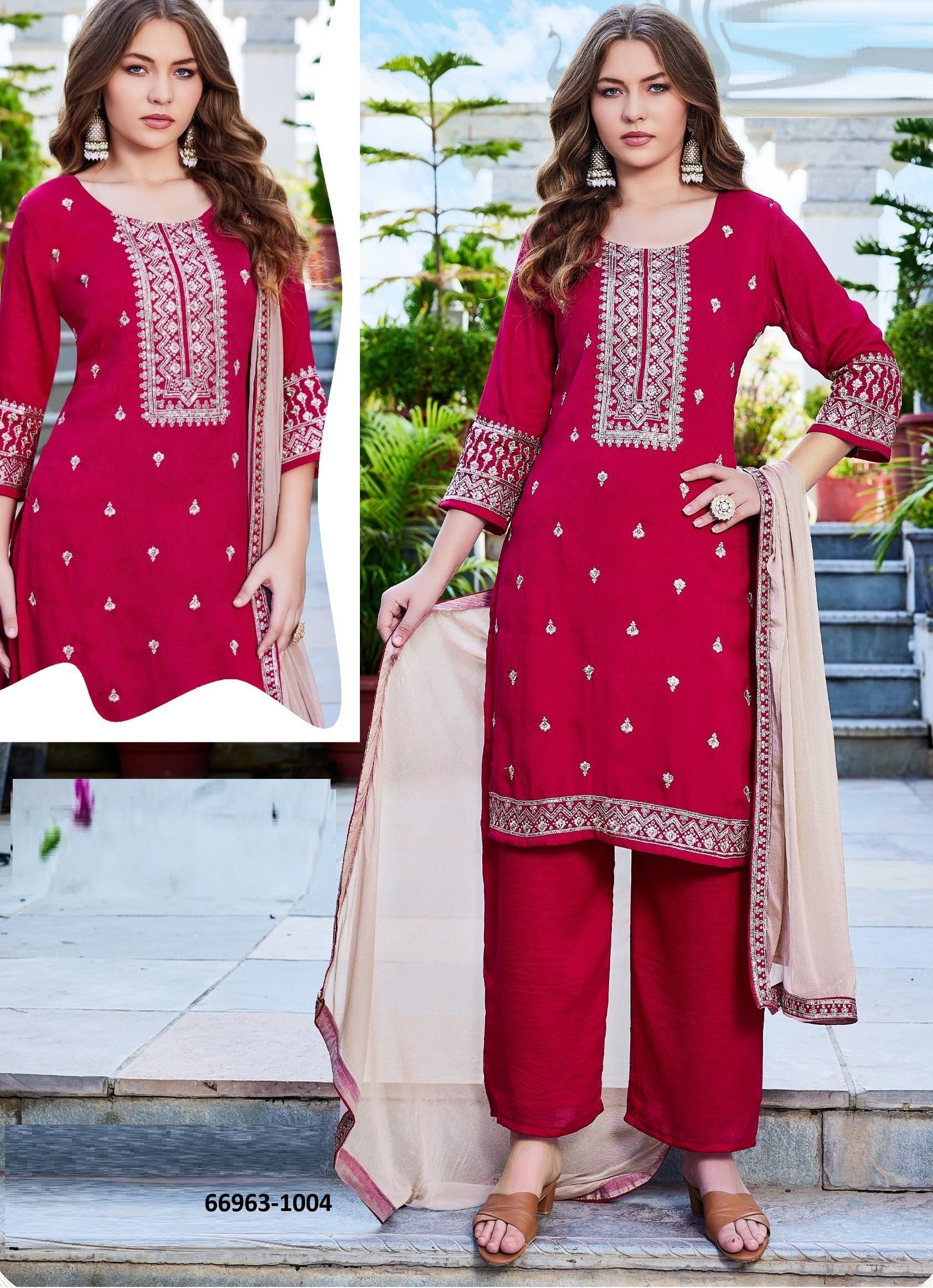 MOON LIGHT - Catalog # 66963 (Set of 12 SIZE-SETS [Readymade Salwar Suits])