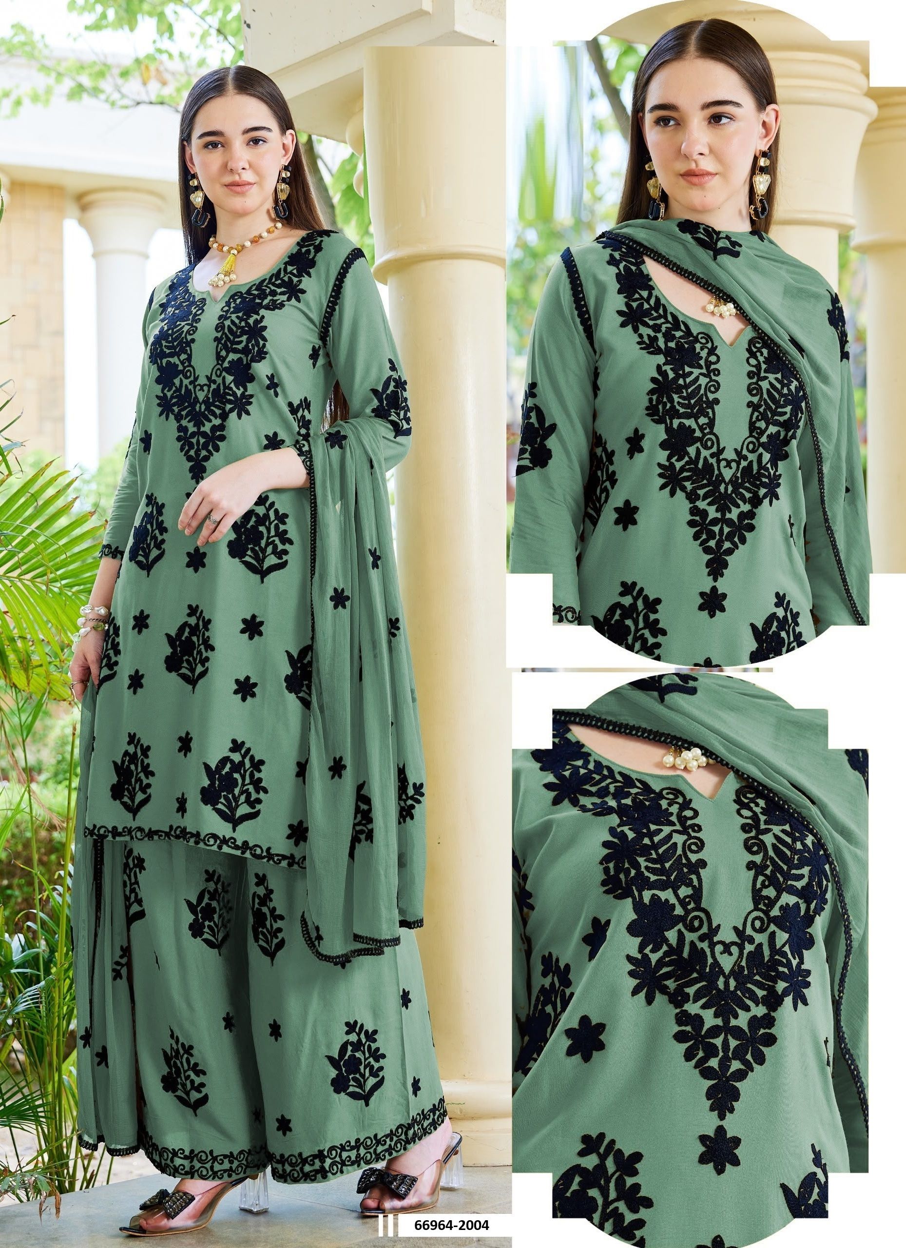 BLACK BUNNY 30 - Catalog # 66964 (Set of 7 SIZE-SETS [Readymade Salwar Suits])