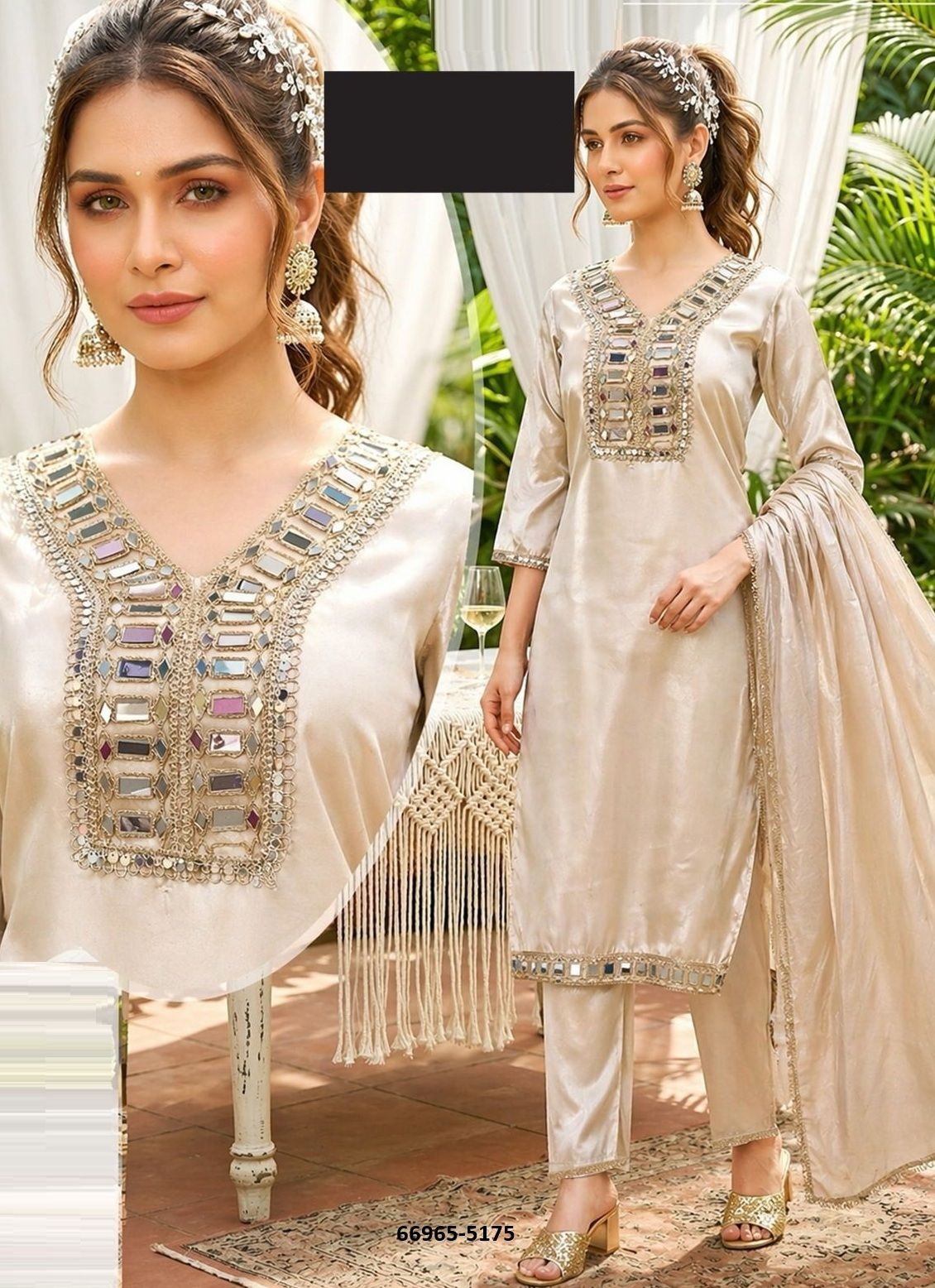 DESIGN 5174 - Catalog # 66965 (Set of 4 SIZE-SETS [Readymade Salwar Suits])