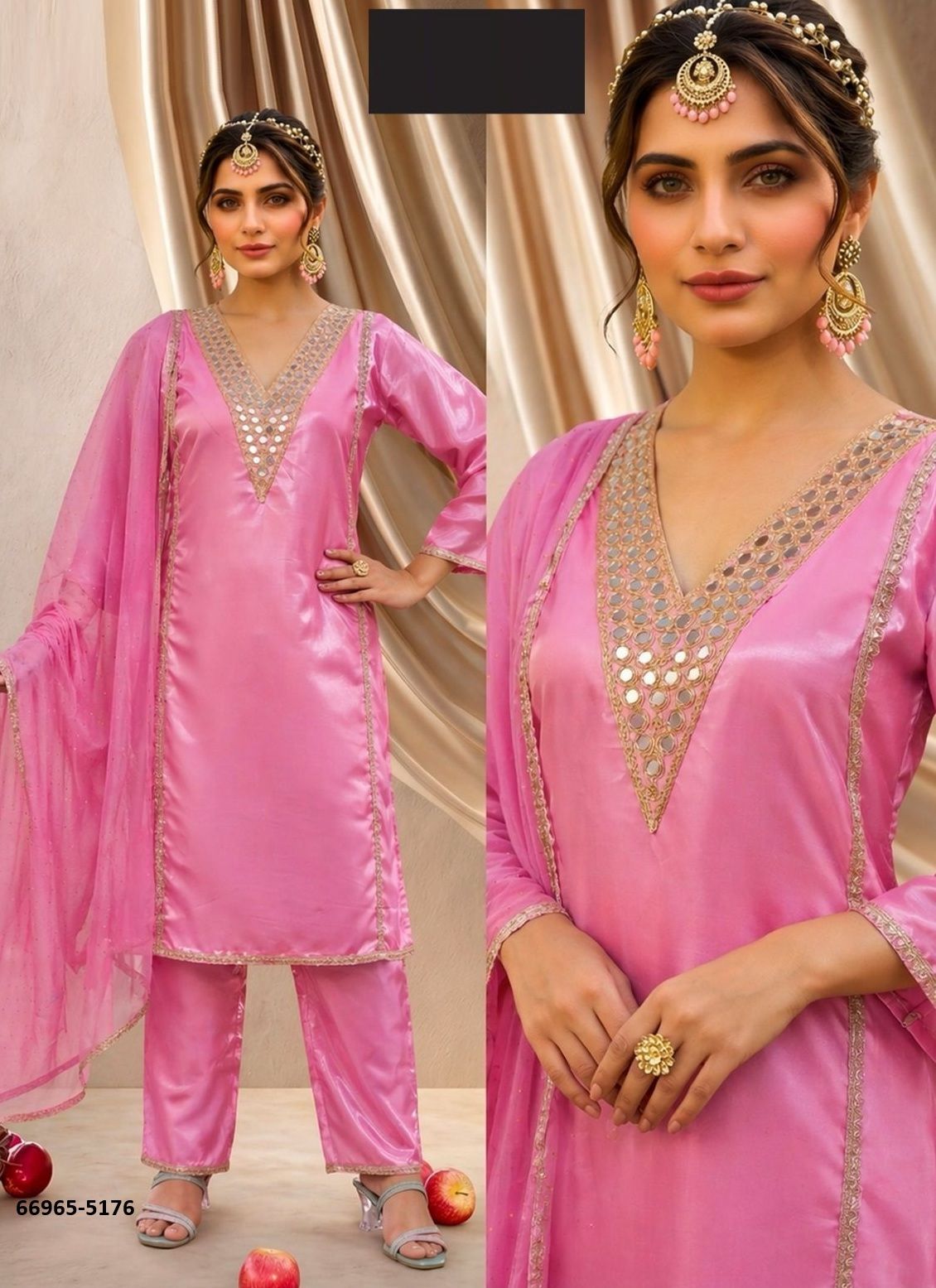 DESIGN 5174 - Catalog # 66965 (Set of 4 SIZE-SETS [Readymade Salwar Suits])