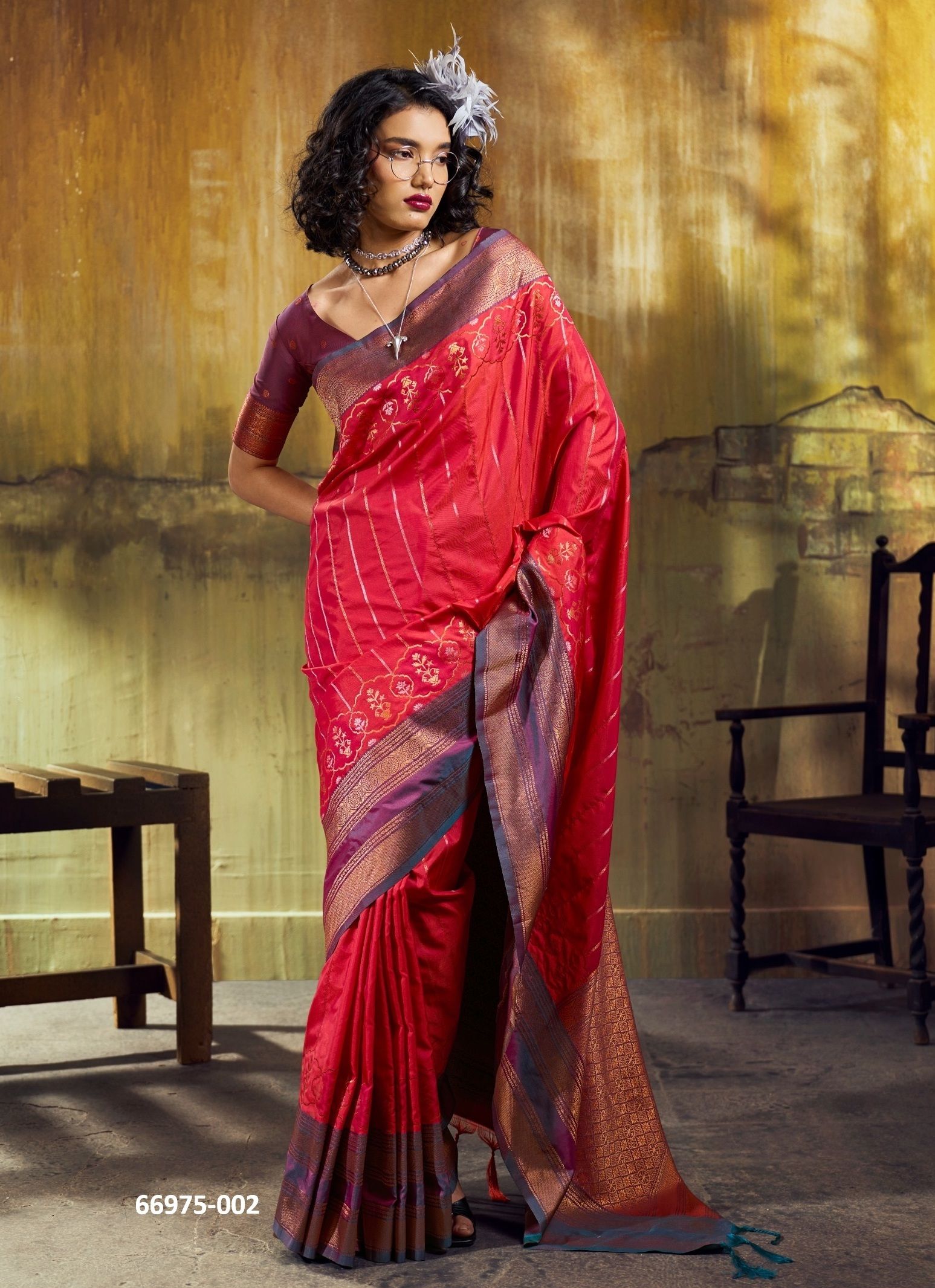 RAAGA - Catalog # 66975 (Set of 6 Sarees)