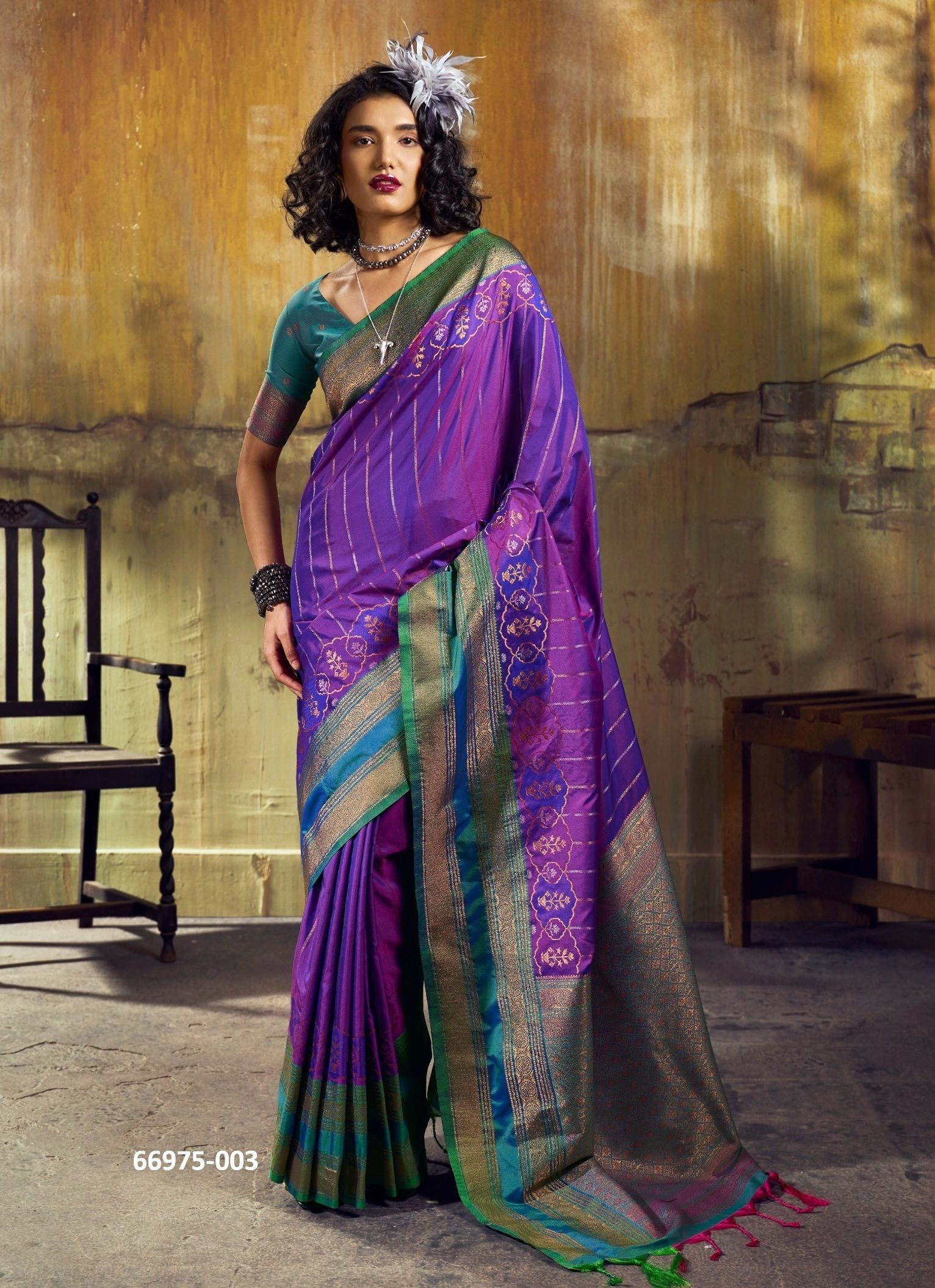 RAAGA - Catalog # 66975 (Set of 6 Sarees)