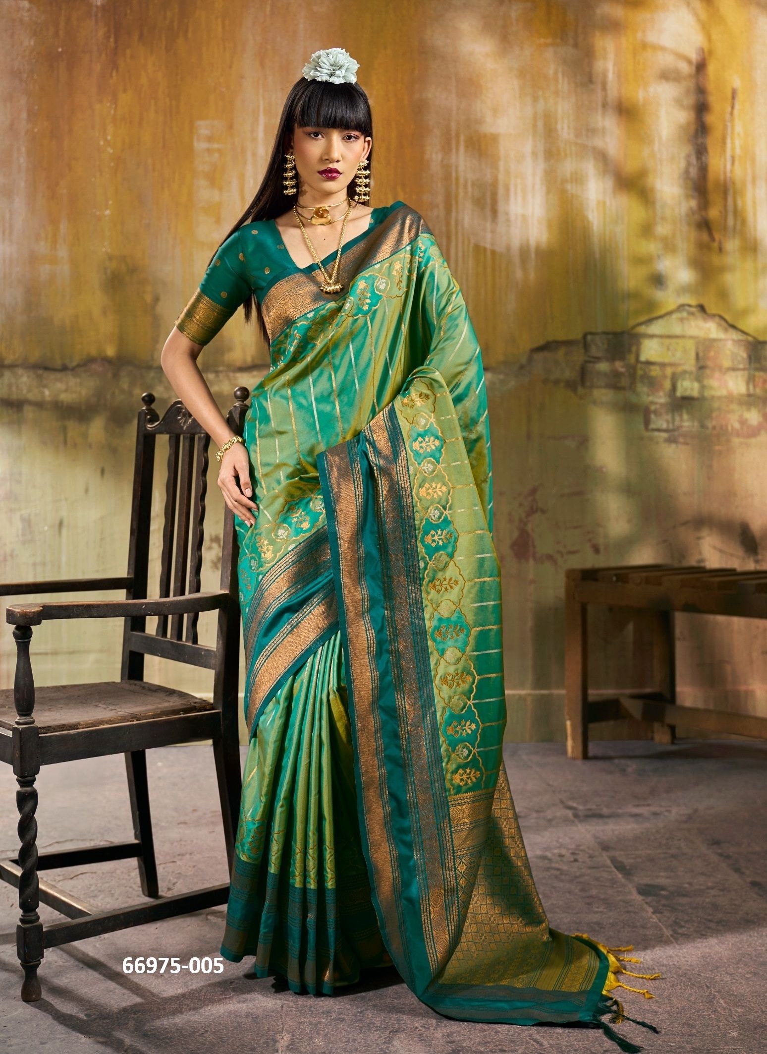 RAAGA - Catalog # 66975 (Set of 6 Sarees)