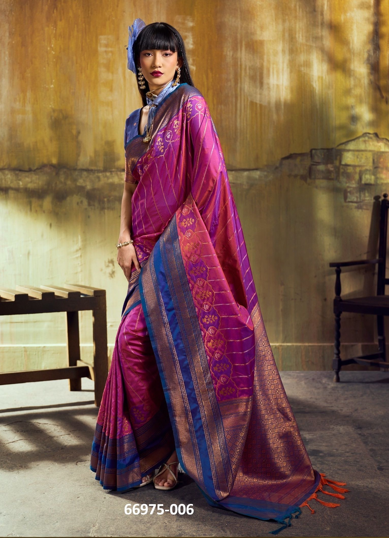 RAAGA - Catalog # 66975 (Set of 6 Sarees)