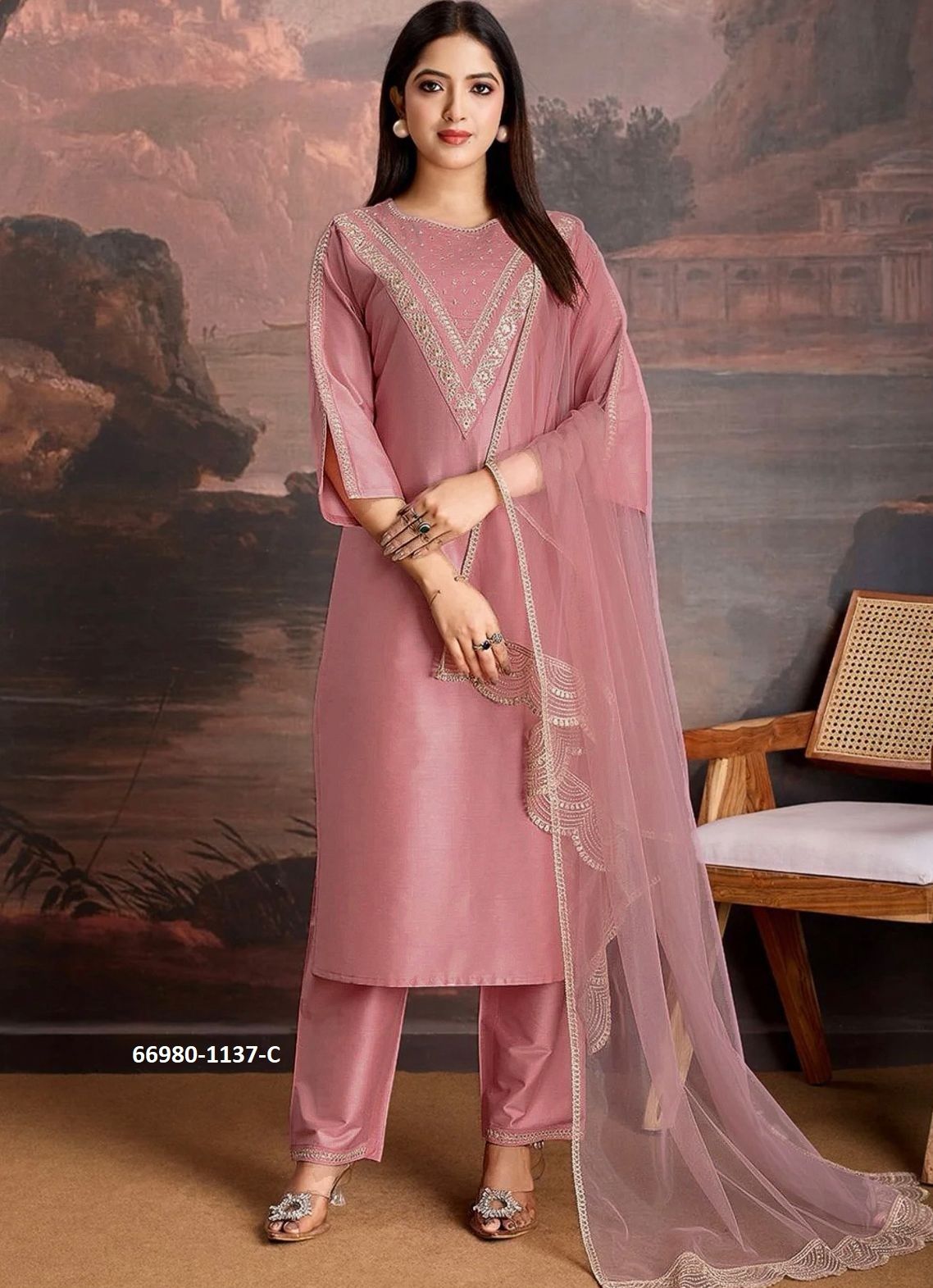 DESIGN 1137 - Catalog # 66980 (Set of 3 Readymade Salwar Suits) DESIGN 1137 - Catalog # 66980 (Set of 3 Readymade Salwar Suits)