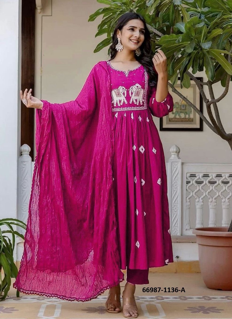 DESIGN 1136 - Catalog # 66987 (Set of 3 Readymade Salwar Suits) DESIGN 1136 - Catalog # 66987 (Set of 3 Readymade Salwar Suits)