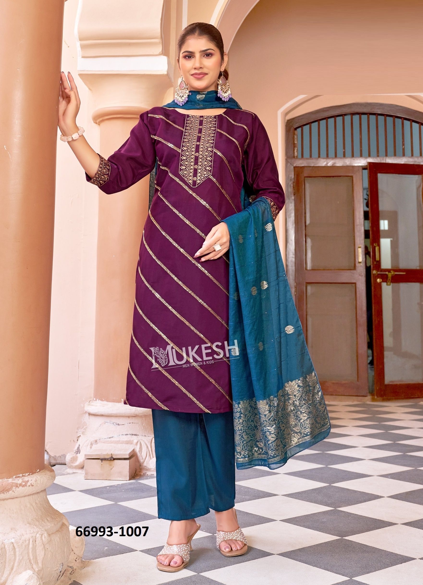 VANIKA - Catalog # 66993 (Set of 8 Readymade Salwar Suits)