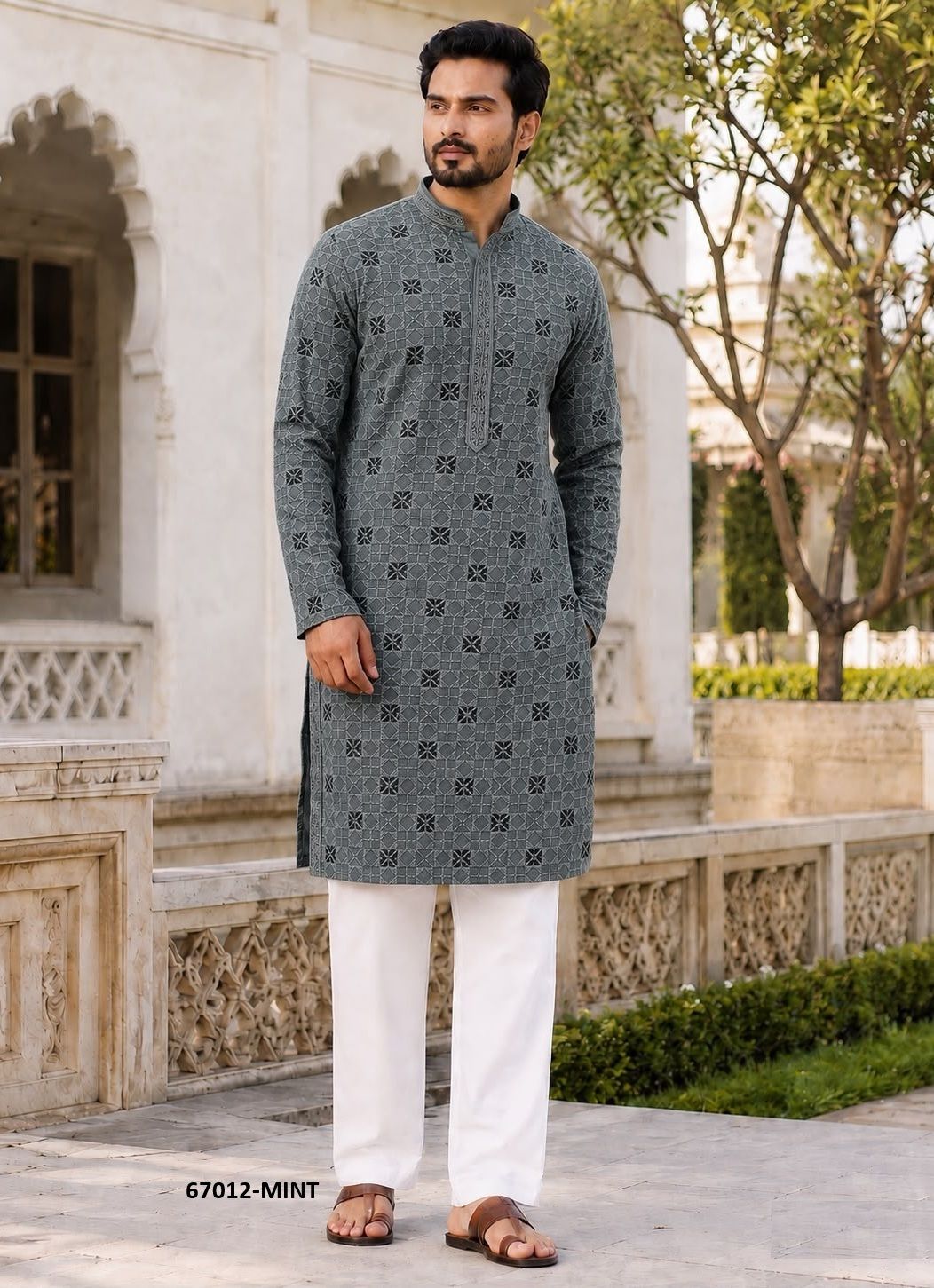MANYAVAR CHIKANKARI 3 - Catalog # 67012 (Set of 6 Men's Ethnic Wear) MANYAVAR CHIKANKARI 3 - Catalog # 67012 (Set of 6 Men's Ethnic Wear)