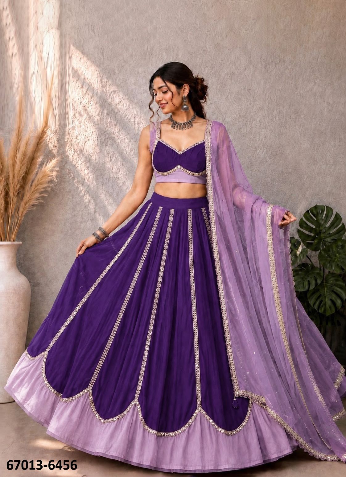 GHOOMER - Catalog # 67013 (Set of 4 Readymade Lehengas) GHOOMER - Catalog # 67013 (Set of 4 Readymade Lehengas)
