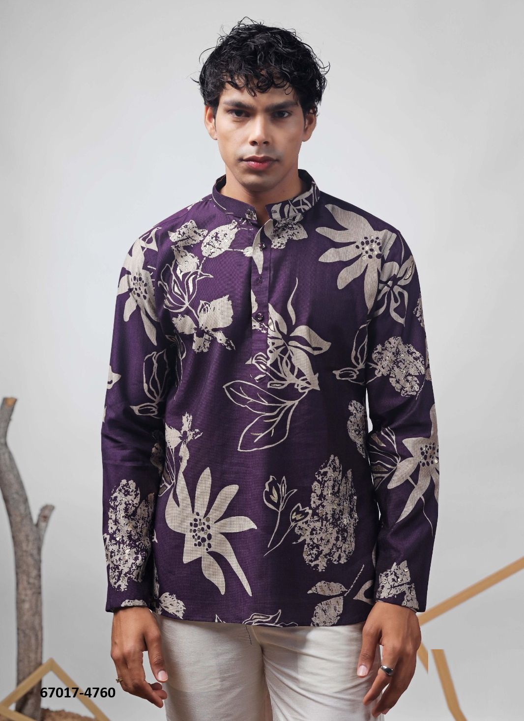 MEN'S SHORT KURTA - Catalog # 67017 (Set of 19 Men's Ethnic Wear)