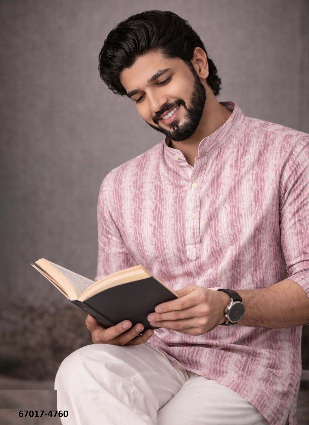 MEN'S SHORT KURTA - Catalog # 67017 (Set of 19 Men's Ethnic Wear)