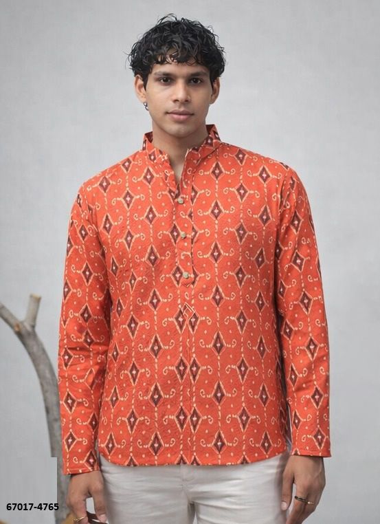MEN'S SHORT KURTA - Catalog # 67017 (Set of 19 Men's Ethnic Wear)