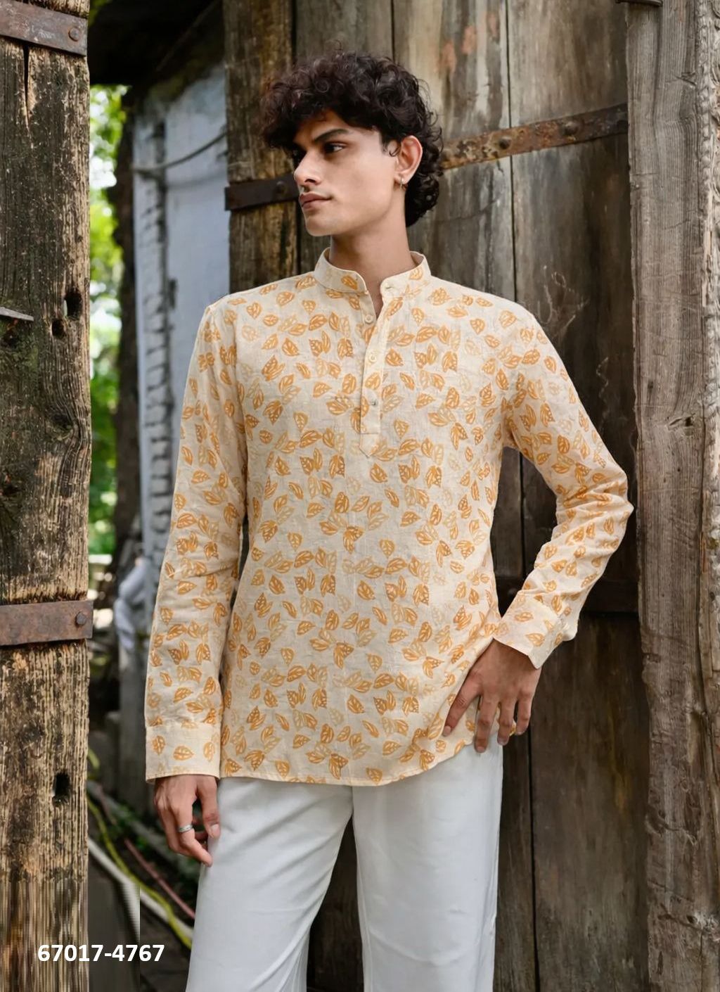 MEN'S SHORT KURTA - Catalog # 67017 (Set of 19 Men's Ethnic Wear)