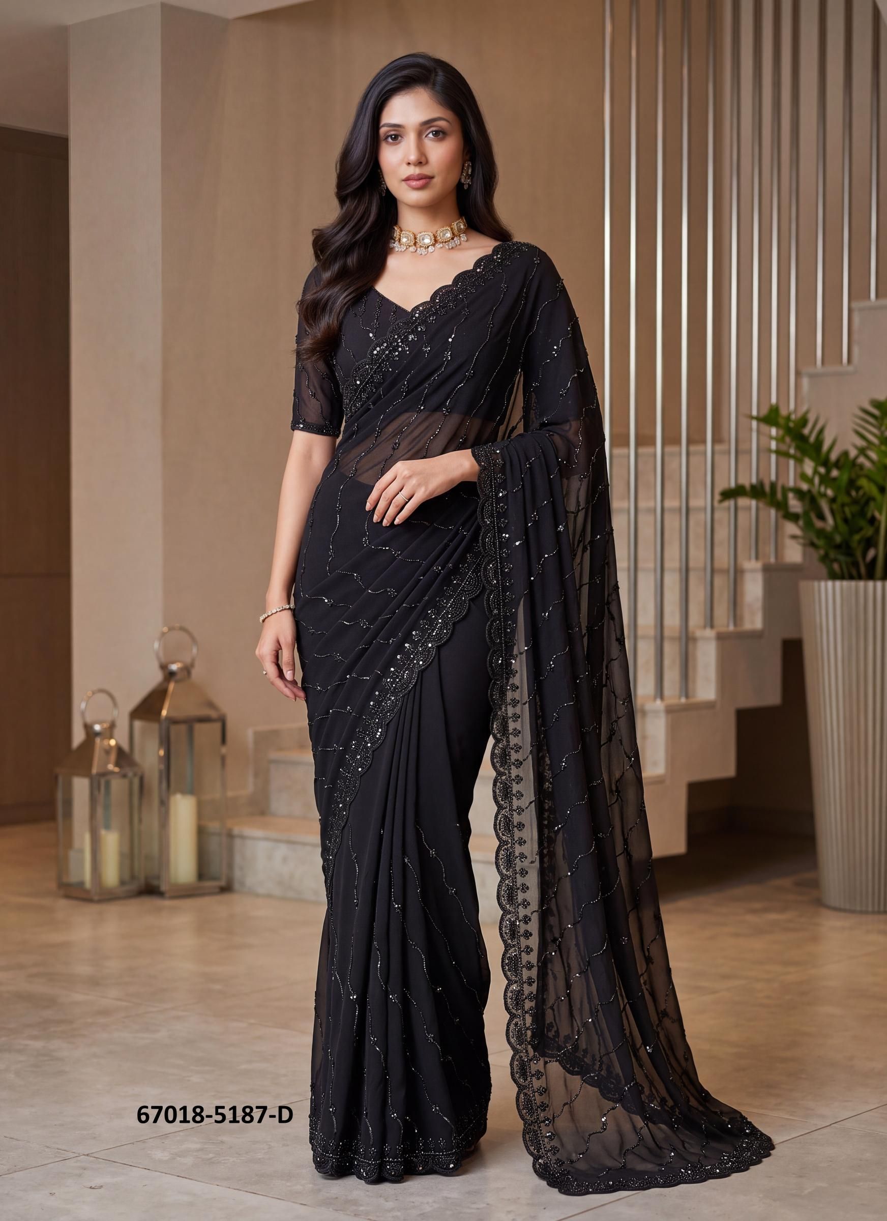 DESIGN 5187 - Catalog # 67018 (Set of 8 Sarees) DESIGN 5187 - Catalog # 67018 (Set of 8 Sarees)