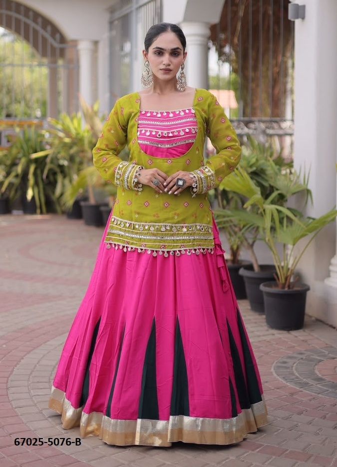 DESIGN 5076 - Catalog # 67025 (Set of 5 Readymade Lehengas) DESIGN 5076 - Catalog # 67025 (Set of 5 Readymade Lehengas)