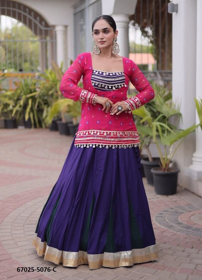 DESIGN 5076 - Catalog # 67025 (Set of 5 Readymade Lehengas) DESIGN 5076 - Catalog # 67025 (Set of 5 Readymade Lehengas)