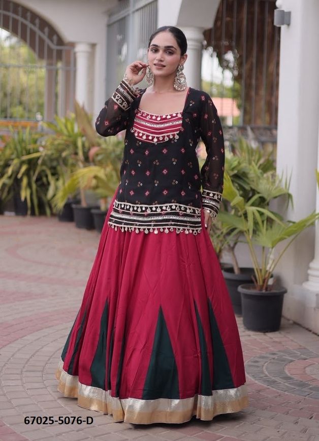 DESIGN 5076 - Catalog # 67025 (Set of 5 Readymade Lehengas) DESIGN 5076 - Catalog # 67025 (Set of 5 Readymade Lehengas)