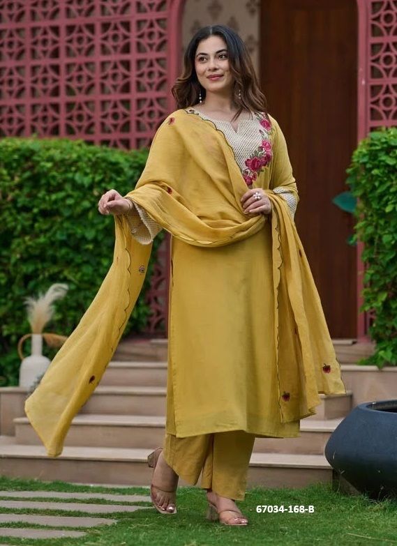 DESIGN 168 - Catalog # 67034 (Set of 3 Readymade Salwar Suits) DESIGN 168 - Catalog # 67034 (Set of 3 Readymade Salwar Suits)