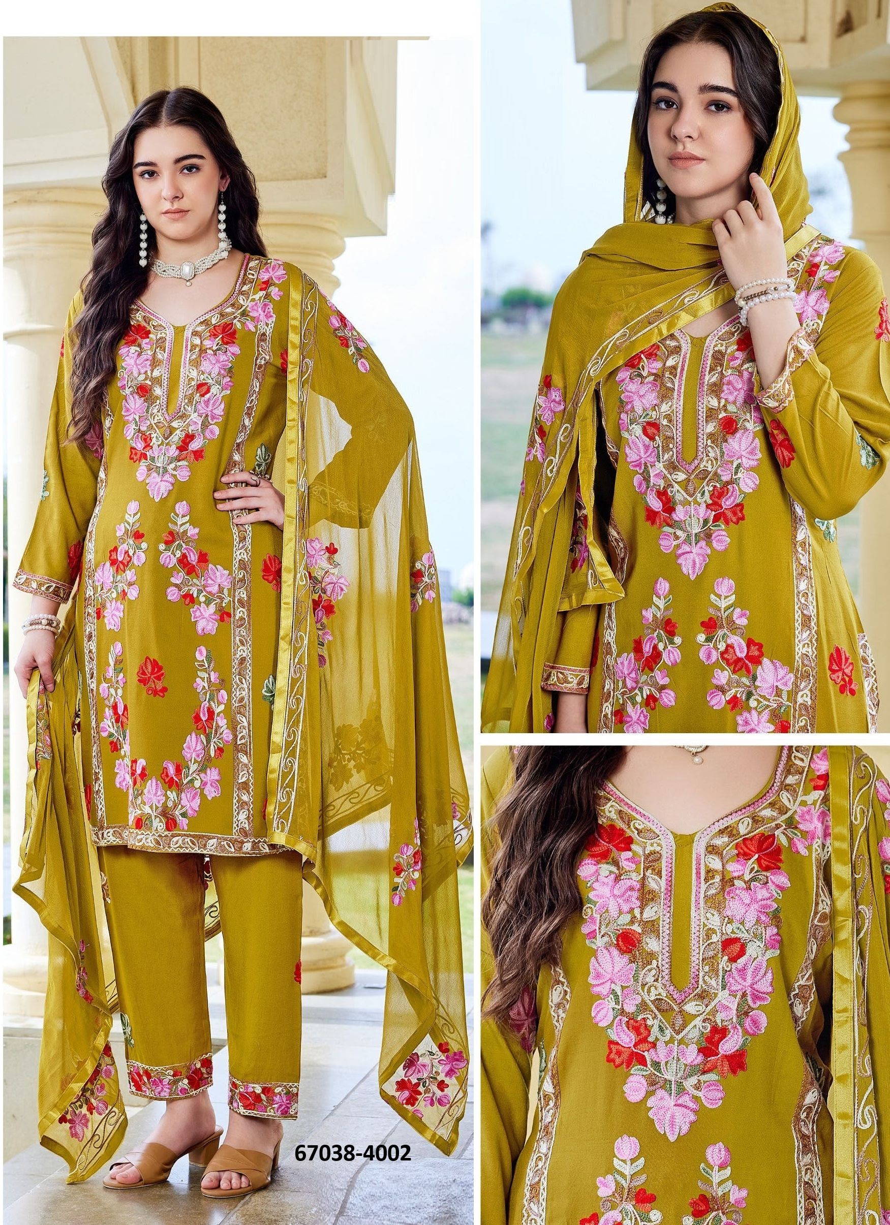 AMANAT - Catalog # 67038 (Set of 24 SIZE-SETS [Readymade Salwar Suits])