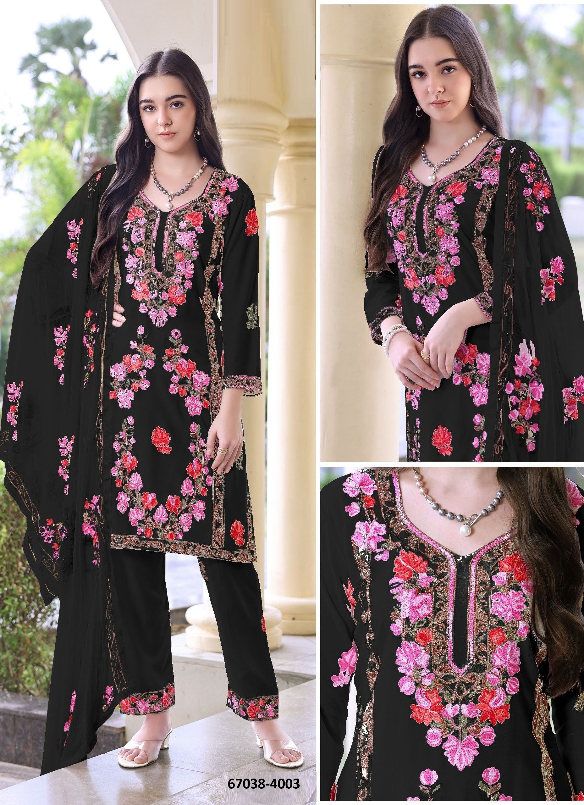 AMANAT - Catalog # 67038 (Set of 24 SIZE-SETS [Readymade Salwar Suits])