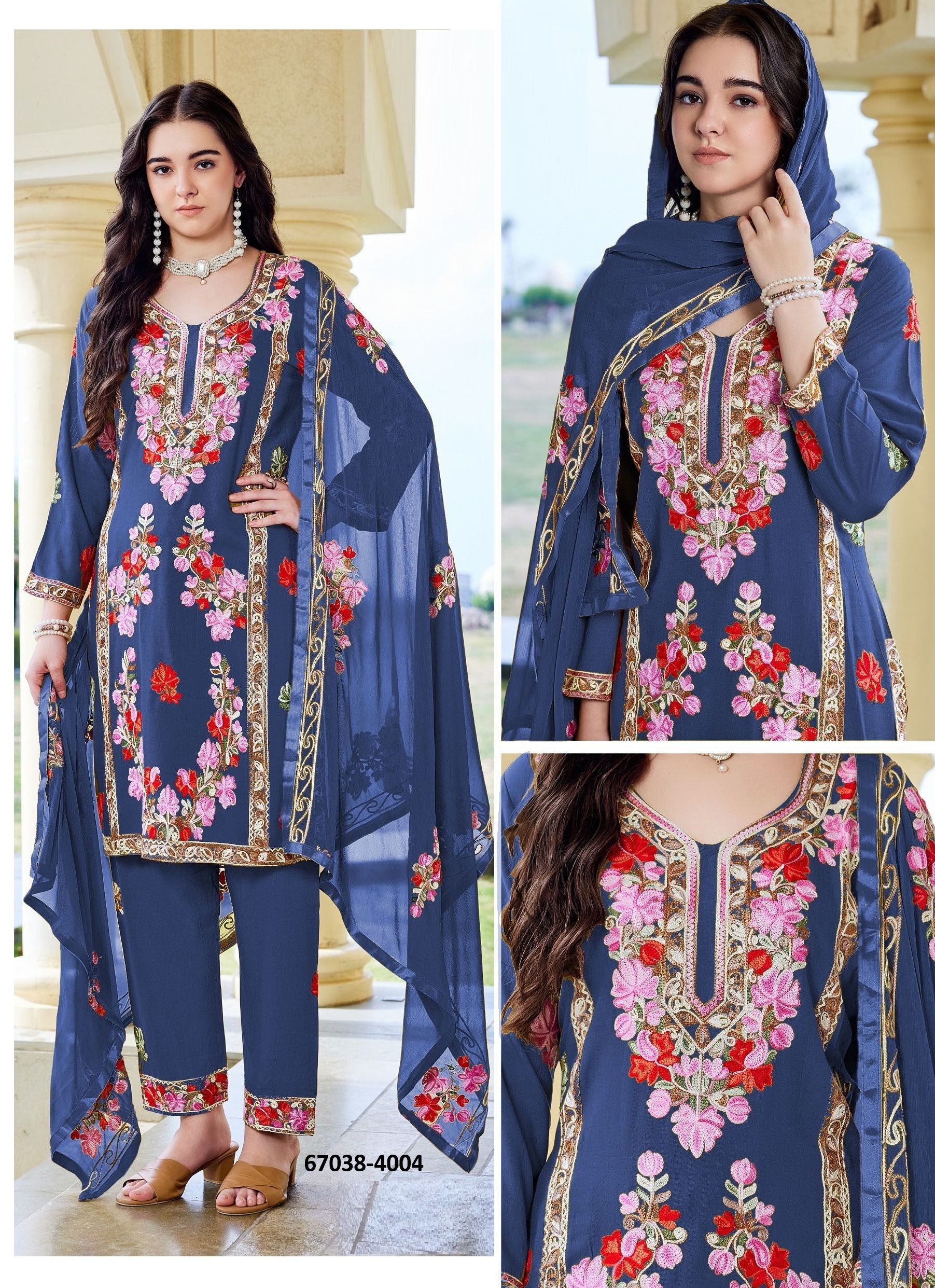 AMANAT - Catalog # 67038 (Set of 24 SIZE-SETS [Readymade Salwar Suits])
