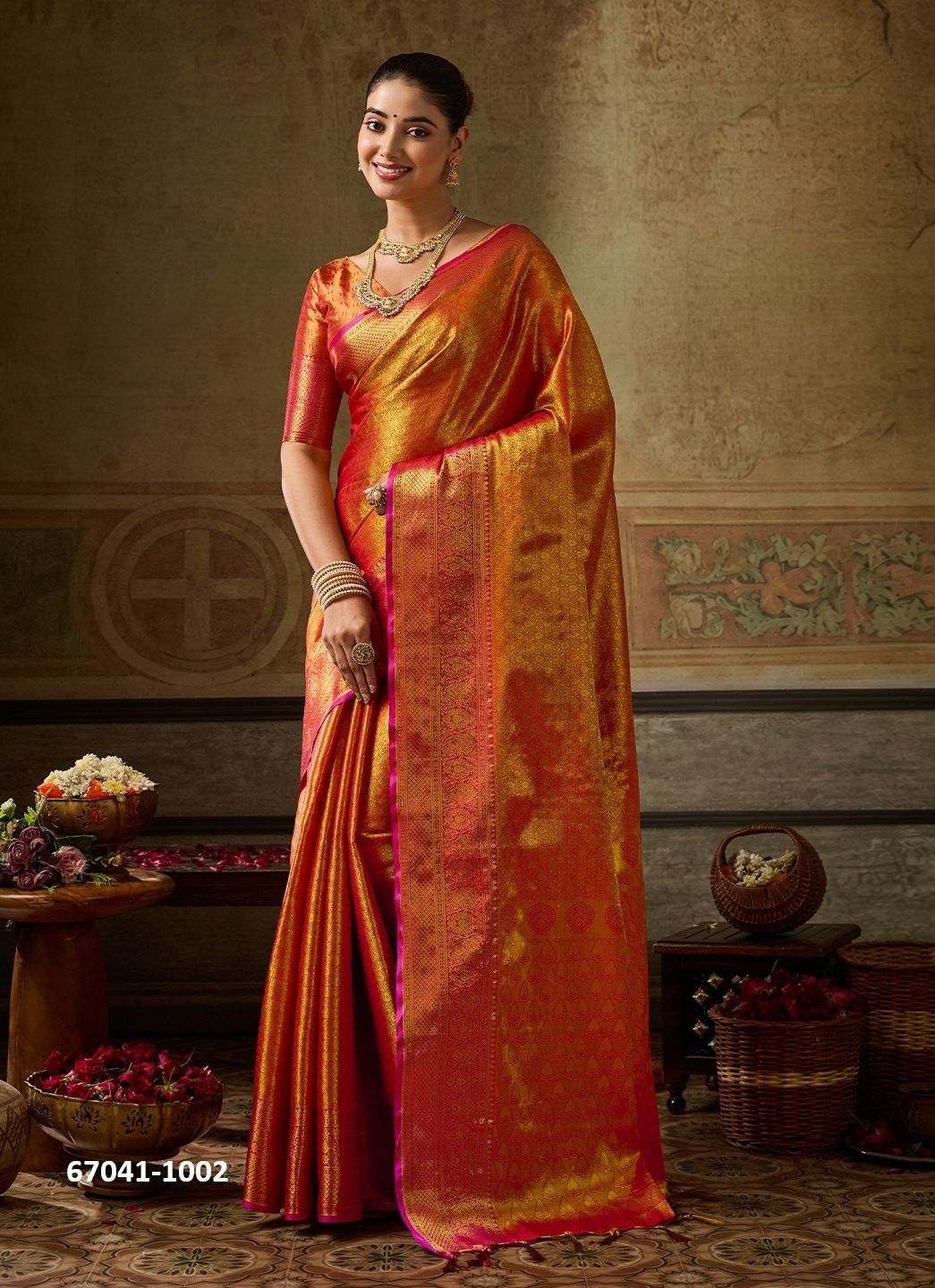 KANCHI PATTU SILK - Catalog # 67041 (Set of 7 Sarees) KANCHI PATTU SILK - Catalog # 67041 (Set of 7 Sarees)