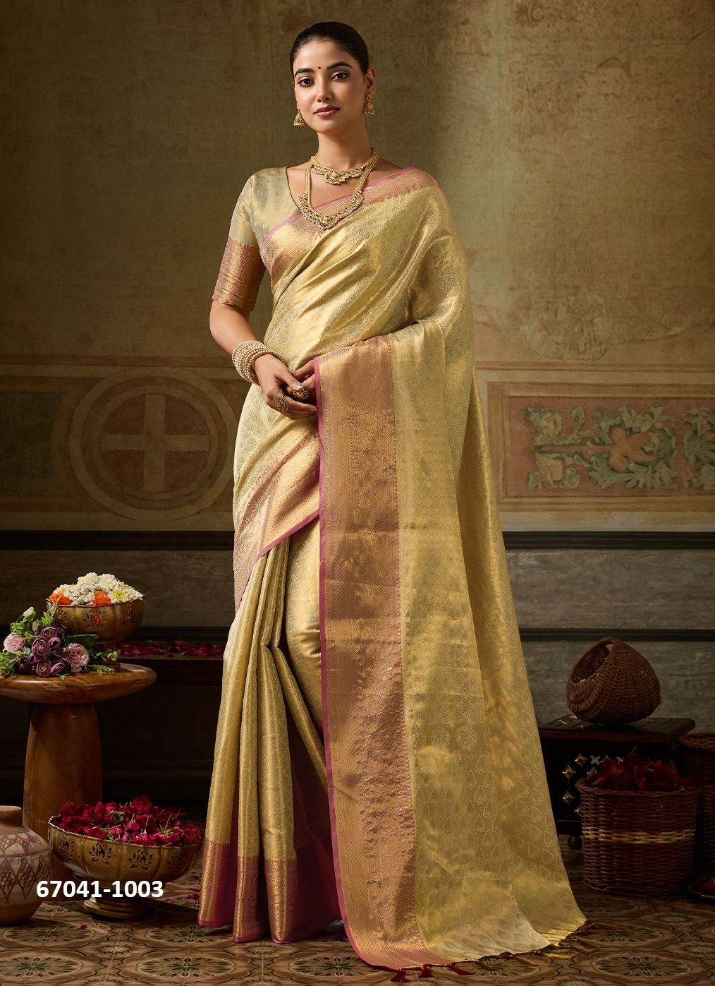 KANCHI PATTU SILK - Catalog # 67041 (Set of 7 Sarees) KANCHI PATTU SILK - Catalog # 67041 (Set of 7 Sarees)
