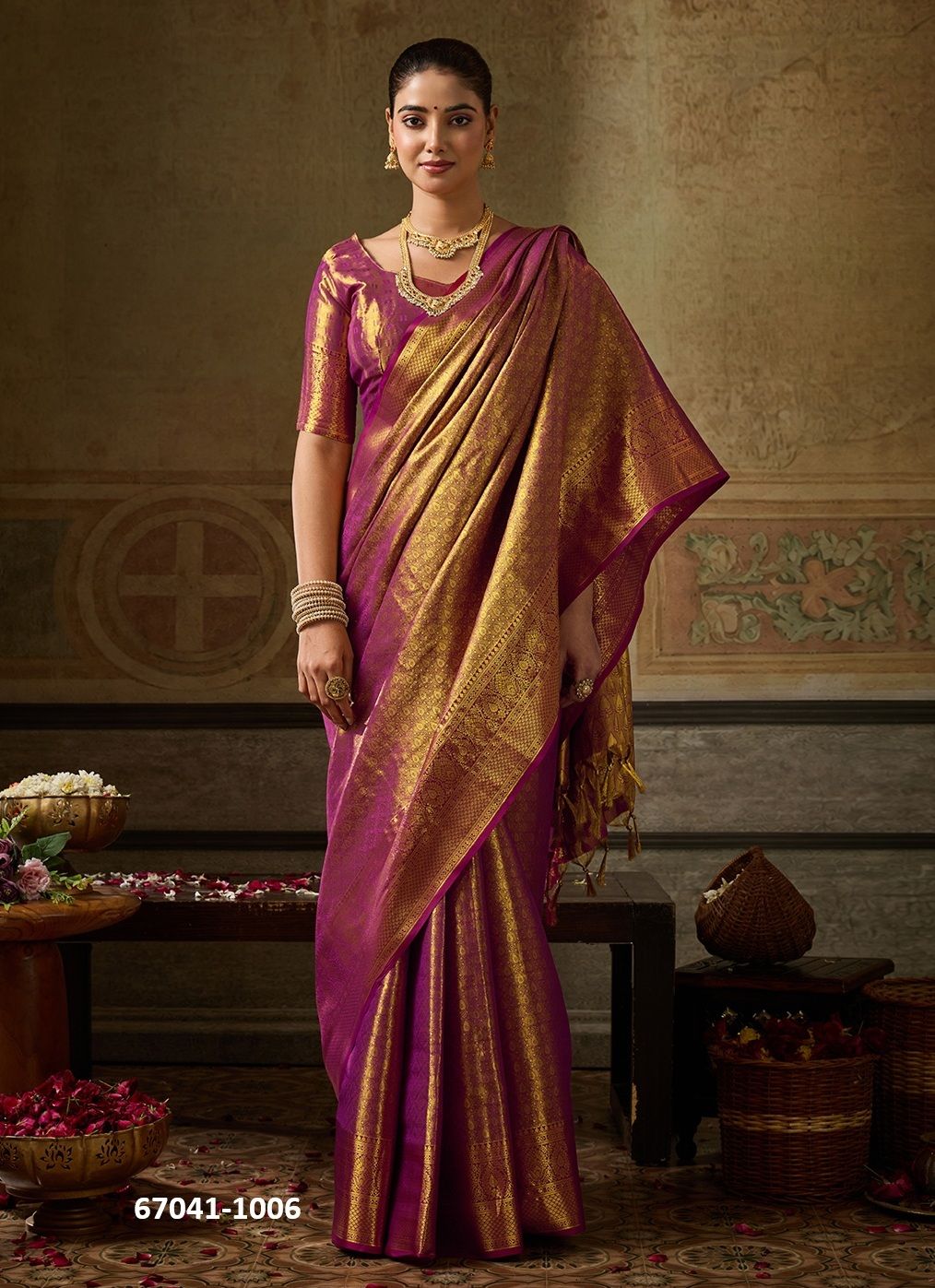 KANCHI PATTU SILK - Catalog # 67041 (Set of 7 Sarees) KANCHI PATTU SILK - Catalog # 67041 (Set of 7 Sarees)