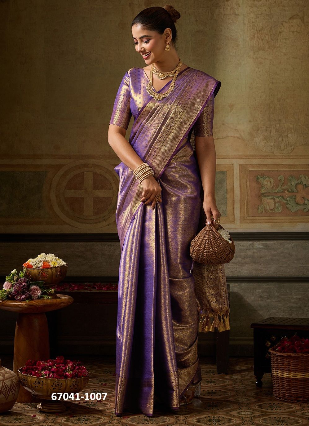 KANCHI PATTU SILK - Catalog # 67041 (Set of 7 Sarees) KANCHI PATTU SILK - Catalog # 67041 (Set of 7 Sarees)