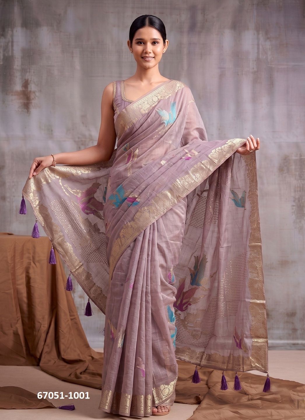 FLEMINGO - Catalog # 67051 (Set of 6 Sarees) FLEMINGO - Catalog # 67051 (Set of 6 Sarees)