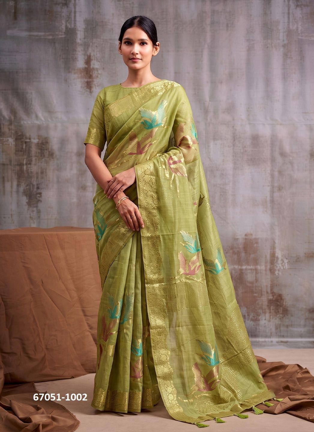FLEMINGO - Catalog # 67051 (Set of 6 Sarees) FLEMINGO - Catalog # 67051 (Set of 6 Sarees)
