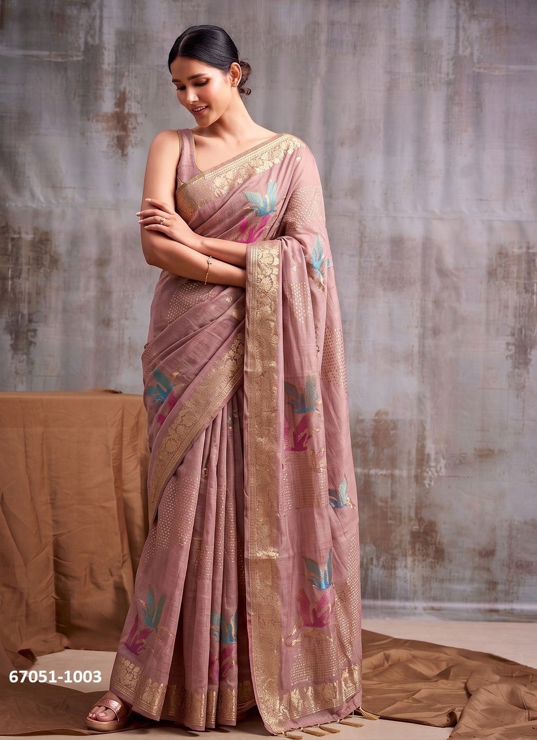 FLEMINGO - Catalog # 67051 (Set of 6 Sarees) FLEMINGO - Catalog # 67051 (Set of 6 Sarees)