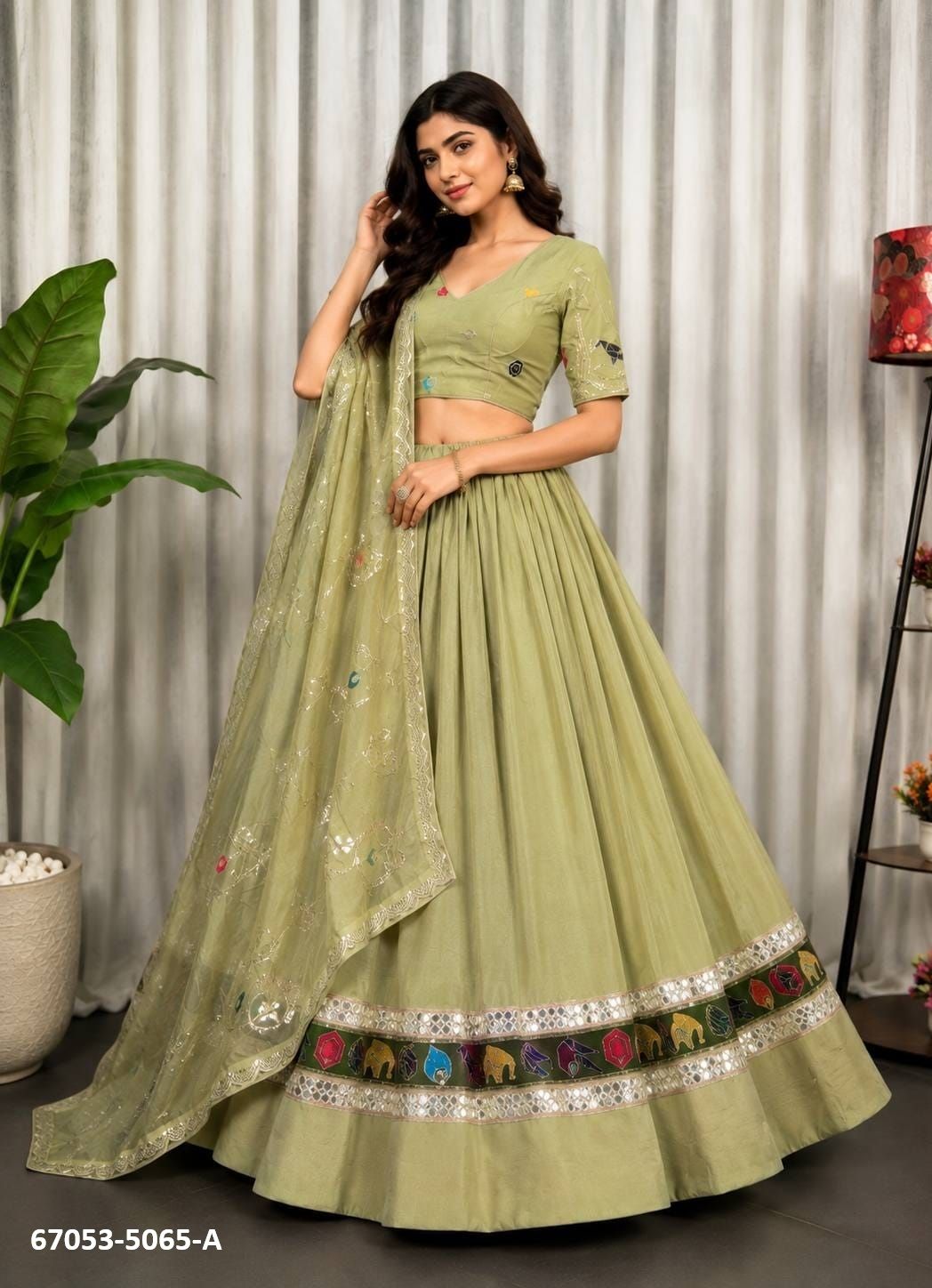 DESIGN 5065 - Catalog # 67053 (Set of 2 Readymade Lehengas) DESIGN 5065 - Catalog # 67053 (Set of 2 Readymade Lehengas)