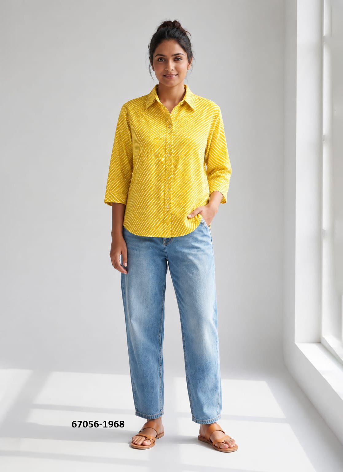 BUTTON DOWN MUL MUL COTTON SHIRTS 1961 - Catalog # 67056 (Set of 10 Readymade Women's Kurtis / Tops) BUTTON DOWN MUL MUL COTTON SHIRTS 1961 - Catalog # 67056 (Set of 10 Readymade Women's Kurtis / Tops)