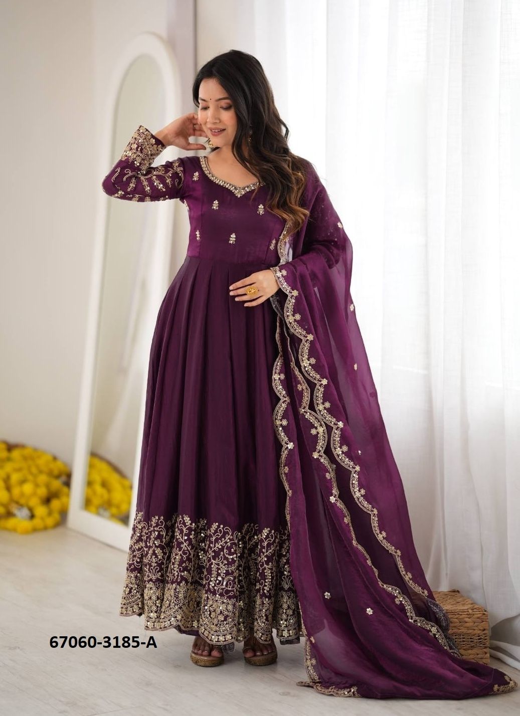 DESIGN 3185 - Catalog # 67060 (Set of 2 Readymade Salwar Suits) DESIGN 3185 - Catalog # 67060 (Set of 2 Readymade Salwar Suits)