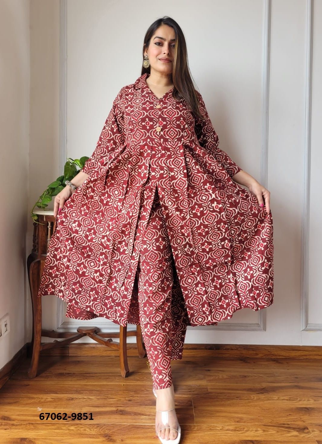 TRADITIONAL BAGRU PRINTED CO-ORD SET 9841 - Catalog # 67062 (Set of 13 Tops With Bottoms) TRADITIONAL BAGRU PRINTED CO-ORD SET 9841 - Catalog # 67062 (Set of 13 Tops With Bottoms)