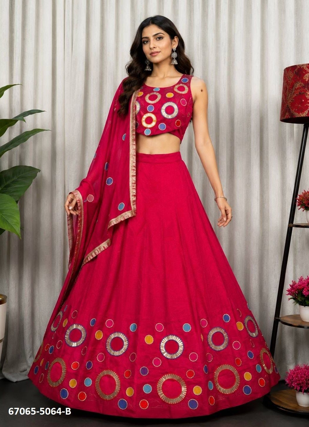 DESIGN 5064 - Catalog # 67065 (Set of 6 Readymade Lehengas) DESIGN 5064 - Catalog # 67065 (Set of 6 Readymade Lehengas)