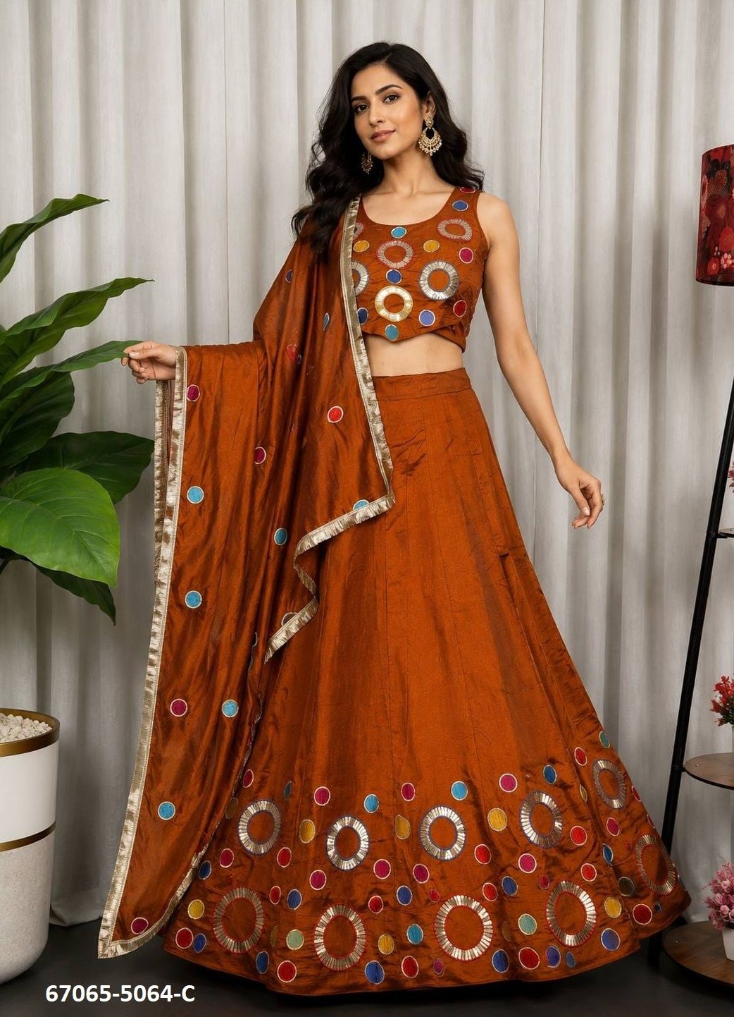DESIGN 5064 - Catalog # 67065 (Set of 6 Readymade Lehengas) DESIGN 5064 - Catalog # 67065 (Set of 6 Readymade Lehengas)