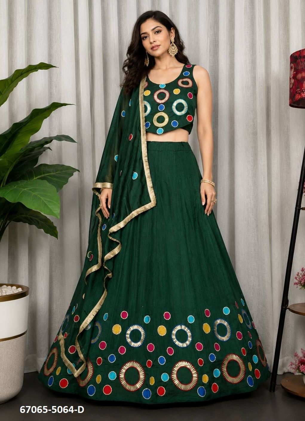 DESIGN 5064 - Catalog # 67065 (Set of 6 Readymade Lehengas) DESIGN 5064 - Catalog # 67065 (Set of 6 Readymade Lehengas)