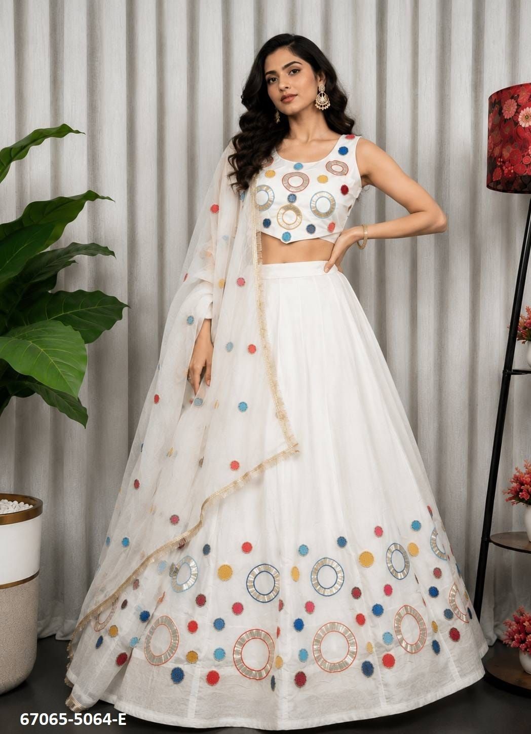DESIGN 5064 - Catalog # 67065 (Set of 6 Readymade Lehengas) DESIGN 5064 - Catalog # 67065 (Set of 6 Readymade Lehengas)