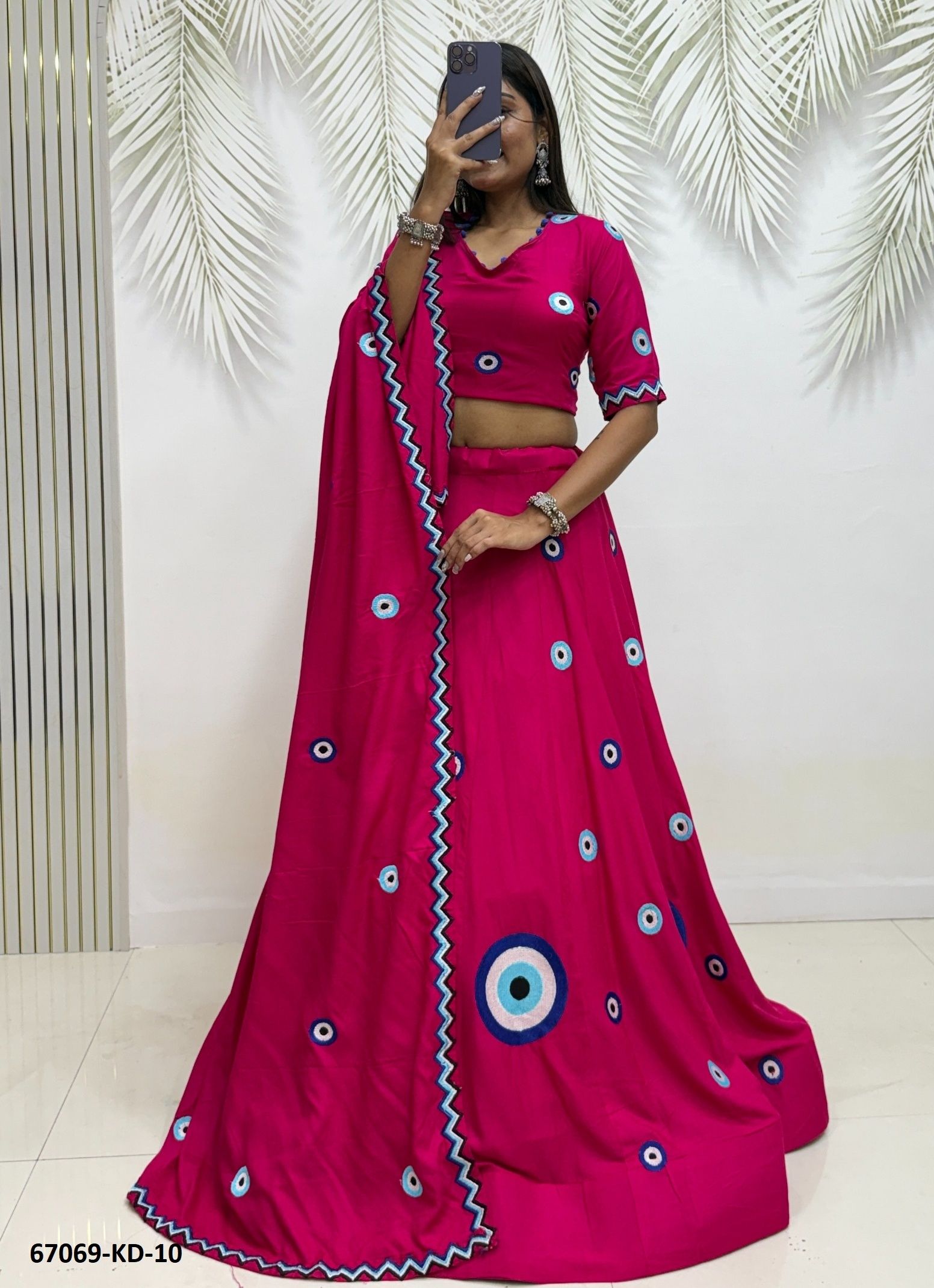 EVIL EYE - Catalog # 67069 (Set of 2 Readymade Lehengas)