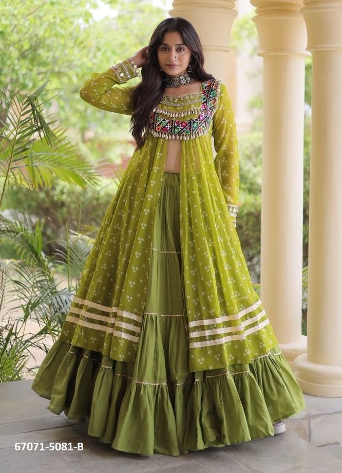 DESIGN 5081 - Catalog # 67071 (Set of 4 Readymade Lehengas) DESIGN 5081 - Catalog # 67071 (Set of 4 Readymade Lehengas)